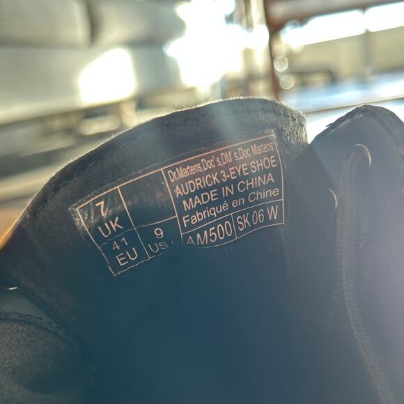 Dr. Martens Audrick 3-Eye Platform Shoes Black Leather UK 7 US 9 Chunky Sole EUC - Picture 13 of 16